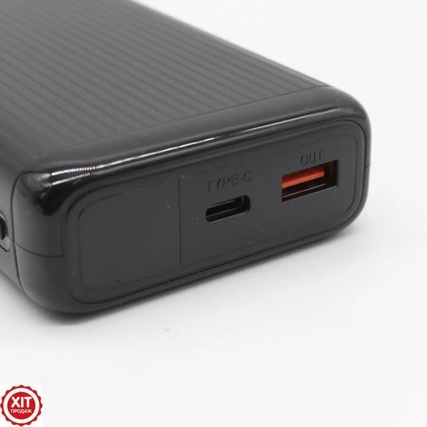 Повербанк 20000 мАг, USB 22,5W + Type-C PD 20W, з LED-дисплеєм BXPB204, Чорний / Powerbank / УМБ / Енергобанк  0234592959 фото