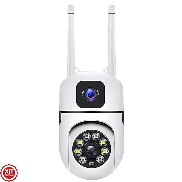 Комплект 2 шт Вулична камера відеоспостереження WiFi, від мережі, Dual Lens E10 / Вайфай камера / Камера спостереження  0234573636 фото