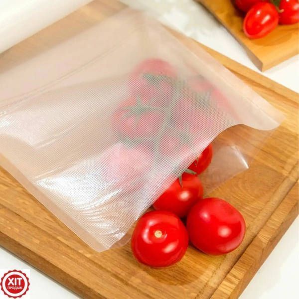 Пакети в рулоні для вакууматора 5 м х 25 см / Вакуумний рулон для вакуумного пакувальника та зберігання їжі 0234560414 фото