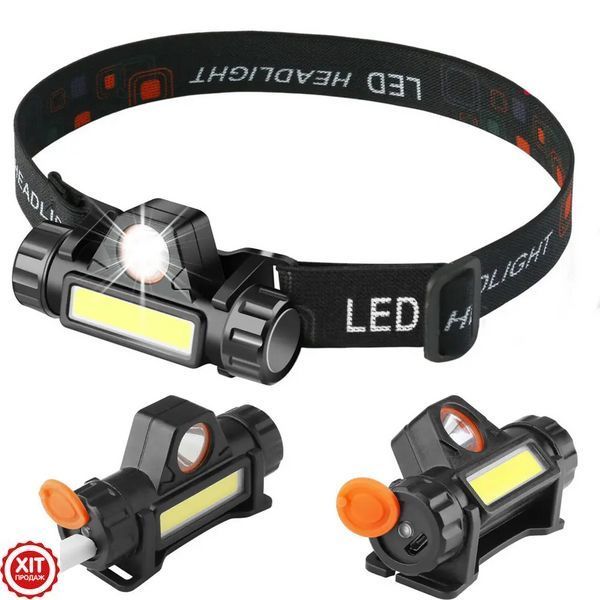 Налобний LED ліхтар акумуляторний BL-8101 XPE+COB / Світлодіодний магнітний ліхтарик на лоб 0234562554 фото