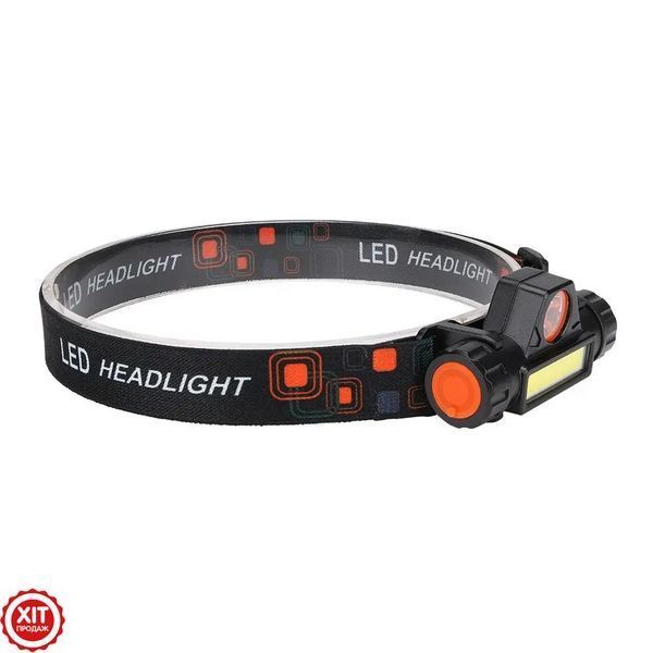 Налобний LED ліхтар акумуляторний BL-8101 XPE+COB / Світлодіодний магнітний ліхтарик на лоб 0234562554 фото