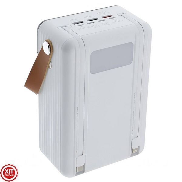 Повербанк 80000мАг, 3хUSB+2хType-C+Lightning, 22.5W, RPP-566 / Павербанк з ліхтариком / PowerBank для телефону  0234583157 фото