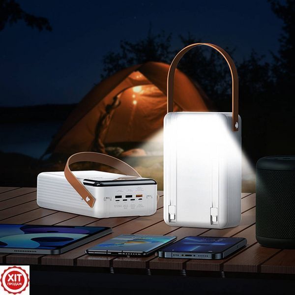 Повербанк 80000мАг, 3хUSB+2хType-C+Lightning, 22.5W, RPP-566 / Павербанк з ліхтариком / PowerBank для телефону  0234583157 фото