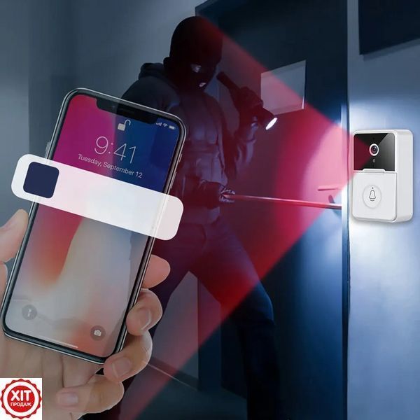 Бездротовий дзвінок з відеокамерою з WiFi, Tuya Video Doorbell Home / Відеодомофон / Домофон з камерою 0234570603 фото