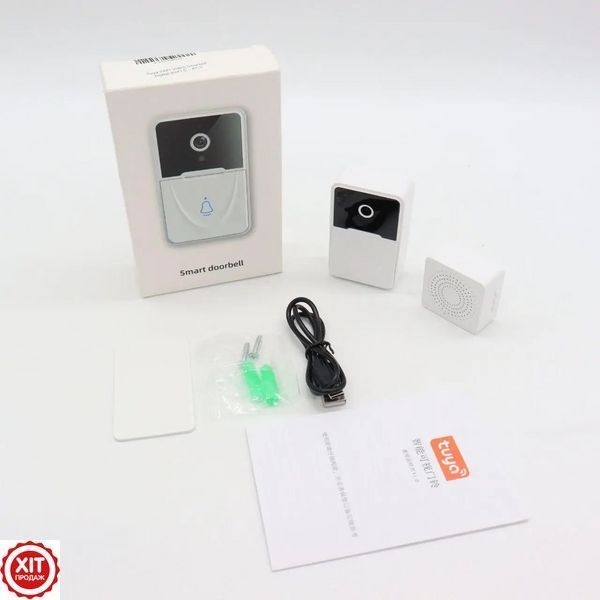 Бездротовий дзвінок з відеокамерою з WiFi, Tuya Video Doorbell Home / Відеодомофон / Домофон з камерою 0234570603 фото