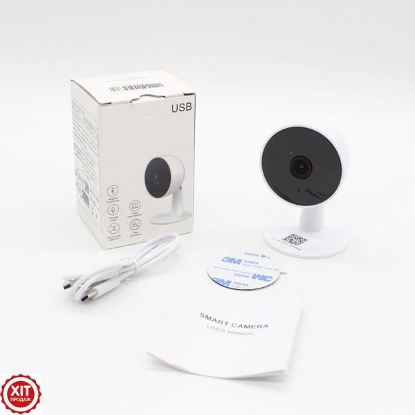 WiFi відеоняня з датчиком руху, 1080P, від USB / Розумна камера відеоспостереження / Смарт камера спостереження 0234577230 фото