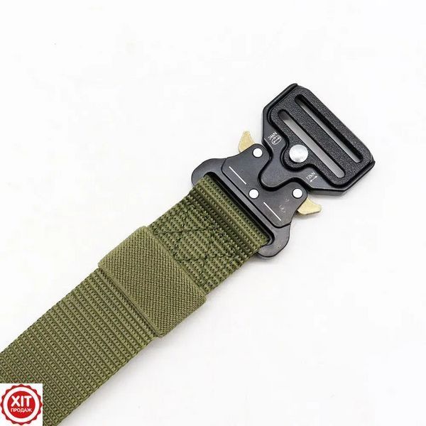 Тактичний ремінь Tactical Belt 125 см, Зелений / Чоловічий ремінь із пряжкою Cobra  0123461402 фото