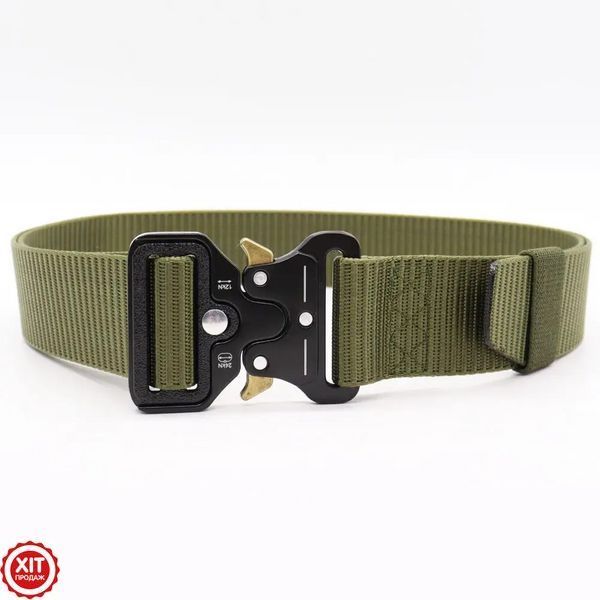 Тактичний ремінь Tactical Belt 125 см, Зелений / Чоловічий ремінь із пряжкою Cobra  0123461402 фото