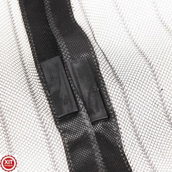 Дверна антимоскітна штора на магніті (210х104см) Magic Mesh Чорний / Москітна сітка на двері від комах 0123465248 фото