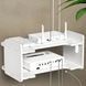 Настінна полиця для роутера 2-рівнева 30х18.5х14.5см, Білий / Пряма полиця для маршрутизатора / Підставка для роутера  0234585110 фото 5