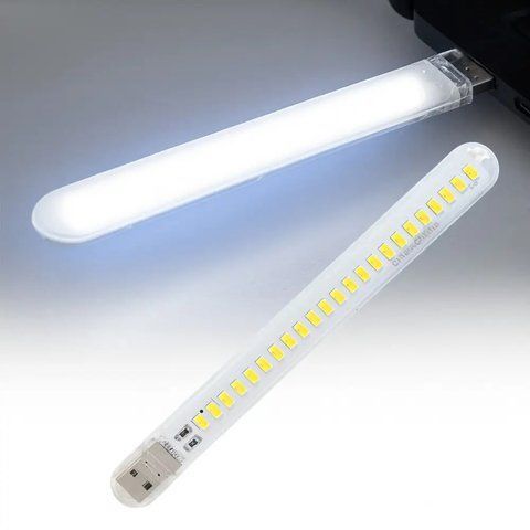 Світлодіодний USB ліхтарик 24LED, 17,8х1,8см / Міні світильник від повербанка / Портативний ліхтарик у вигляді флешки  0234577120 фото