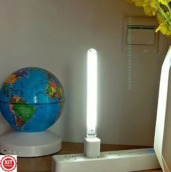 Світлодіодний USB ліхтарик 24LED, 17,8х1,8см / Міні світильник від повербанка / Портативний ліхтарик у вигляді флешки  0234577120 фото