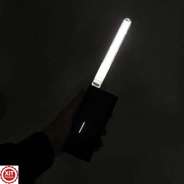 Світлодіодний USB ліхтарик 24LED, 17,8х1,8см / Міні світильник від повербанка / Портативний ліхтарик у вигляді флешки  0234577120 фото