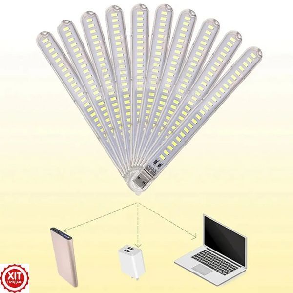Світлодіодний USB ліхтарик 24LED, 17,8х1,8см / Міні світильник від повербанка / Портативний ліхтарик у вигляді флешки  0234577120 фото