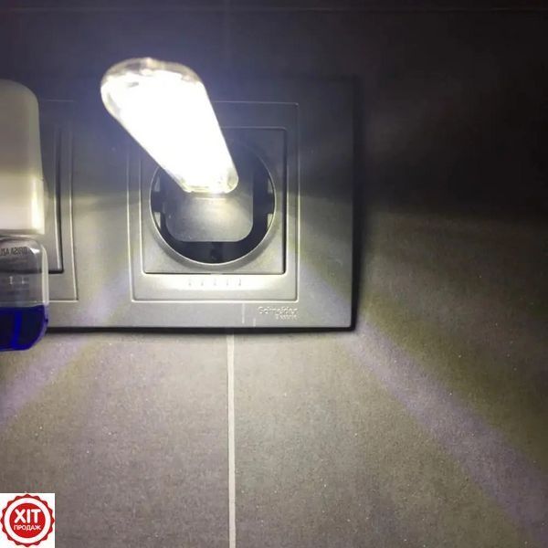 Світлодіодний USB ліхтарик 24LED, 17,8х1,8см / Міні світильник від повербанка / Портативний ліхтарик у вигляді флешки  0234577120 фото