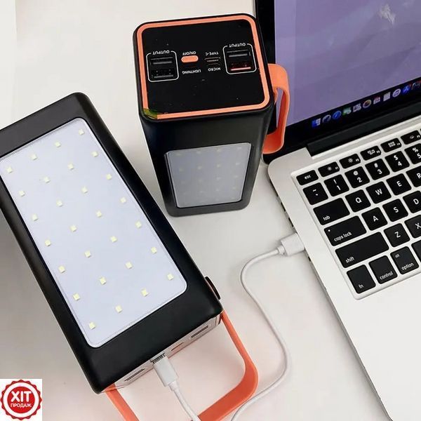 Повербанк 100000мАг з ліхтариком, 4хUSB, YM-655 / Power Bank зі швидкою зарядкою / Павербанк для телефону / УМБ  0234572970 фото