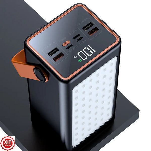 Повербанк 100000мАг з ліхтариком, 4хUSB, YM-655 / Power Bank зі швидкою зарядкою / Павербанк для телефону / УМБ  0234572970 фото