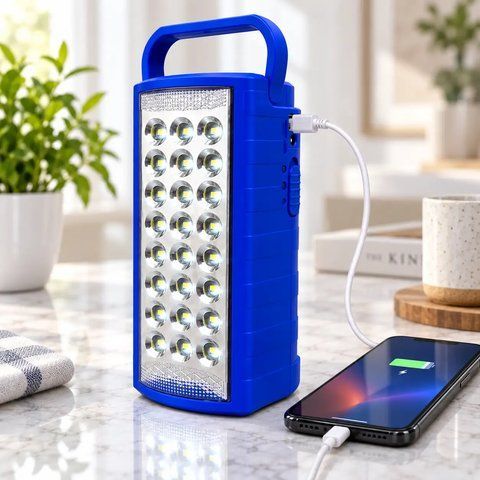 Акумуляторний ліхтар з Power Bank, 24 SMD, 6В, ML-2608, Синій / Кемпінговий ліхтар / Переносний ліхтар світлодіодний / Ліхтарик  023463563401 фото