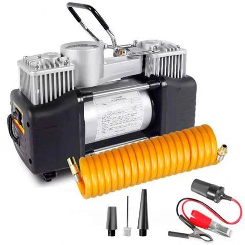 Автомобільний двопоршневий компресор 12V, 85л/хв, Air Compressor 628-4x4 / Повітряний компресор для авто 0234571292 фото