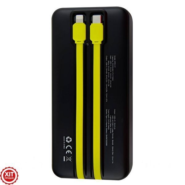Повербанк на 20000mAh + 2 кабеля, 2хUSB, PD22.5W, 7GO GPW-07 / Павербанк для зарядки телефону / PowerBank  0234585844 фото