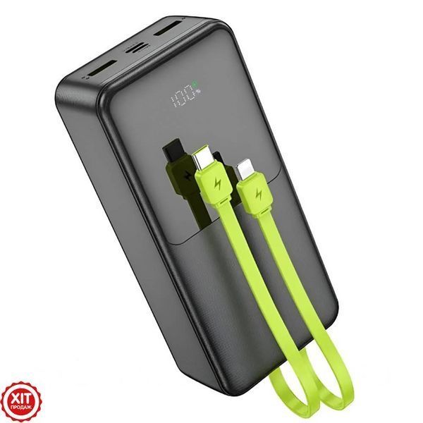 Повербанк на 20000mAh + 2 кабеля, 2хUSB, PD22.5W, 7GO GPW-07 / Павербанк для зарядки телефону / PowerBank  0234585844 фото