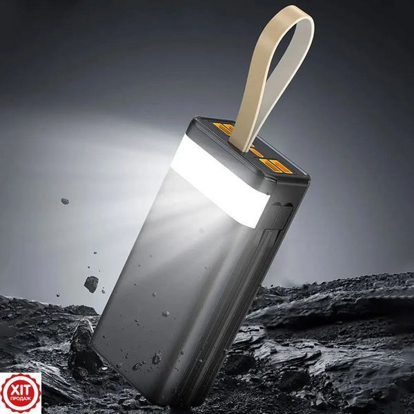 Повербанк 30000mAh з сонячною панеллю, 4хUSB, LINKAGE LKP-46 / Павербанк з ліхтариком / Powerbank для телефону  0234589223 фото