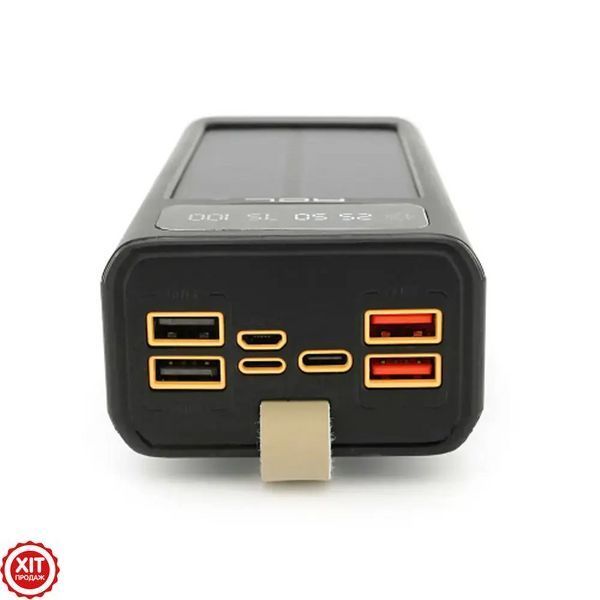 Повербанк 30000mAh з сонячною панеллю, 4хUSB, LINKAGE LKP-46 / Павербанк з ліхтариком / Powerbank для телефону  0234589223 фото