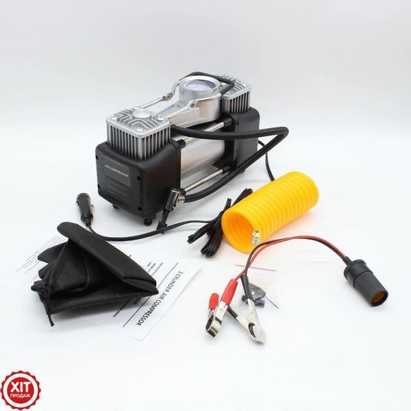 Автомобільний двопоршневий компресор 12V, 85л/хв, Air Compressor 628-4x4 / Повітряний компресор для авто 0234571292 фото
