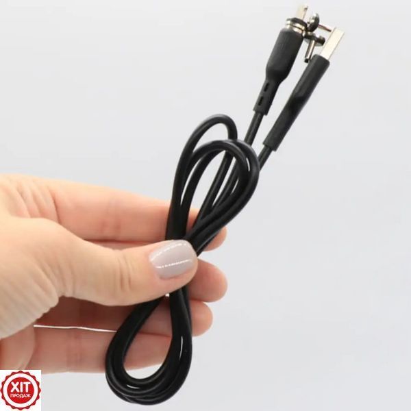 Магнітний кабель для зарядки 3в1 (Type-C, Micro USB, Lighting), D18E, Чорний / Магнітна зарядка для телефону 02345764700 фото
