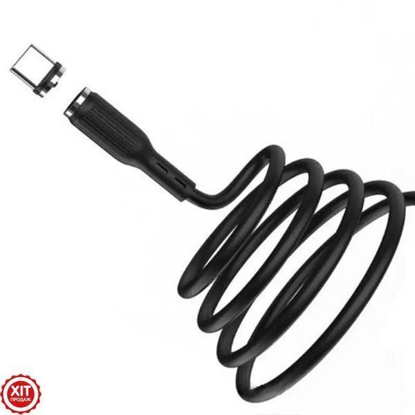 Магнітний кабель для зарядки 3в1 (Type-C, Micro USB, Lighting), D18E, Чорний / Магнітна зарядка для телефону 02345764700 фото