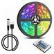 Світлодіодна стрічка 5 м, від USB + пульт TV LED Strip CB-5050 / Кімнатна лед підсвітка / RGB стрічка від повербанку  0234568418 фото 4