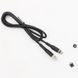 Магнітний кабель для зарядки 3в1 (Type-C, Micro USB, Lighting), D18E, Чорний / Магнітна зарядка для телефону 02345764700 фото 3