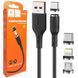 Магнітний кабель для зарядки 3в1 (Type-C, Micro USB, Lighting), D18E, Чорний / Магнітна зарядка для телефону 02345764700 фото 1