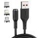 Магнітний кабель для зарядки 3в1 (Type-C, Micro USB, Lighting), D18E, Чорний / Магнітна зарядка для телефону 02345764700 фото 2