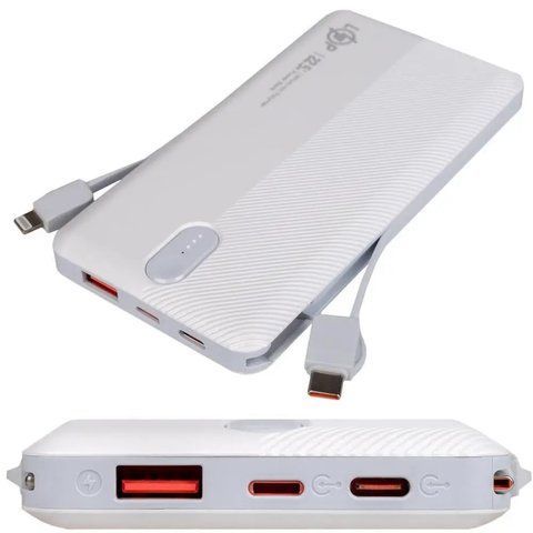 Повербанк, 10000 мАг, Type-C, MicroUSB, Lightning, 22.5Вт, PQ13 / ПАвербанк / Powerbank / Портативний акумулятор  0345602675 фото