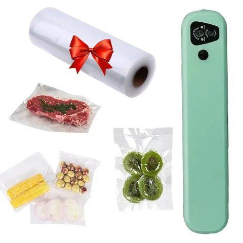 Вакууматор Vacuum Sealer + Подарунок Пакети в рулоні для вакууматора 5 м х 20 см 023456246502 фото