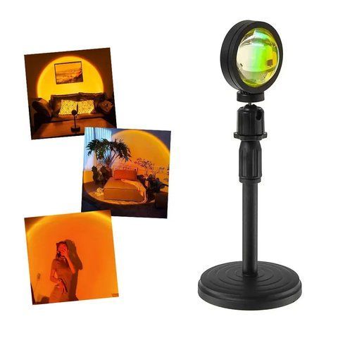 Проекційна лампа заходу сонця Sunset Light Lamp / Атмосферна лампа-нічник USB що імітує захід сонця 0234562314 фото