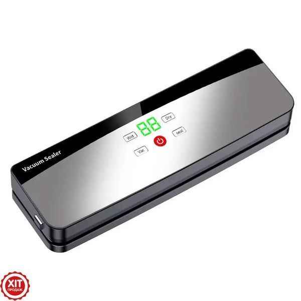 Вакууматор для продуктів, від USB, Чорний / Вакуумний пакувальник для сухих та вологих продуктів / Домашній вакууматор для м'яса  0234592554 фото