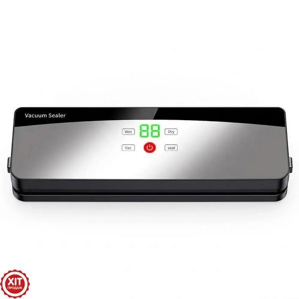 Вакууматор для продуктів, від USB, Чорний / Вакуумний пакувальник для сухих та вологих продуктів / Домашній вакууматор для м'яса  0234592554 фото