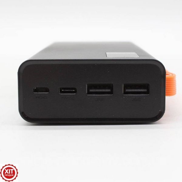 Повербанк з ліхтариком, 20000 mAh + 4 кабелі, 2хUSB, Чорний / Павербанк / PowerBank / Зовнішній акумулятор  0234581728 фото