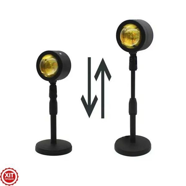 Проекційна лампа заходу сонця Sunset Light Lamp / Атмосферна лампа-нічник USB що імітує захід сонця 0234562314 фото