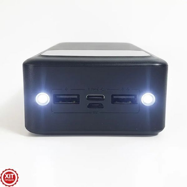 Повербанк 40000 мАч з дисплеєм та ліхтариком, 2хUSB, P40 / Power bank / Павербанк для телефону / Портативний зовнішній акумулятор  0234581620 фото