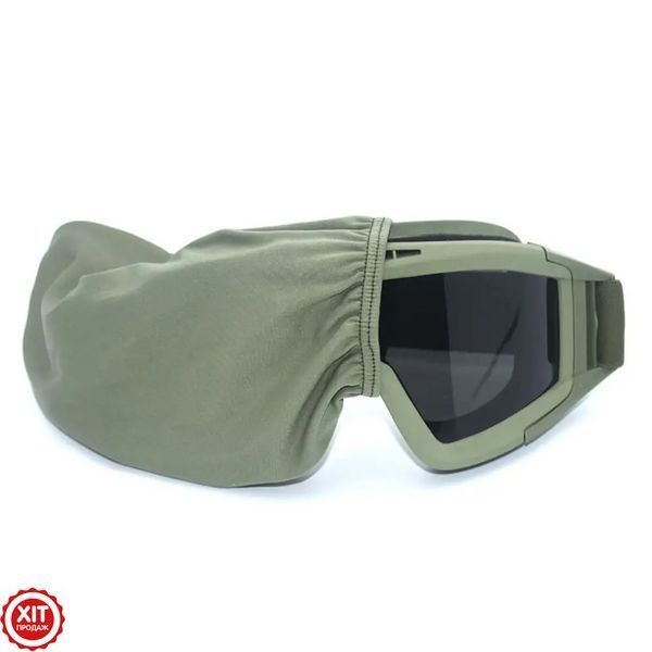 Тактичні окуляри зі змінними лінзами + Подарунок Ремінь Tactical Belt 145 см / Панорамні окуляри для ЗСУ  0234574063 фото