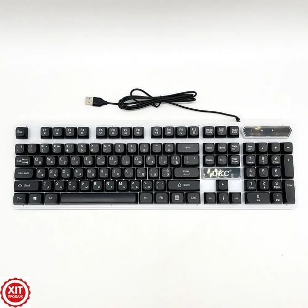Клавіатура провідна з підсвічуванням RGB, DX 750 / Ігрова клавіатура / Дротова клавіатура / Мультимедійна клавіатура  0234584059 фото