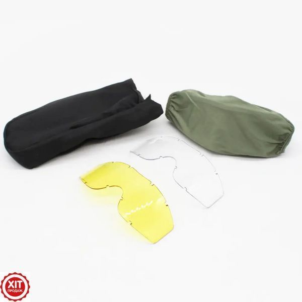 Тактичні окуляри зі змінними лінзами + Подарунок Ремінь Tactical Belt 145 см / Панорамні окуляри для ЗСУ  0234574063 фото