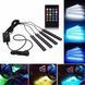Універсальна RGB LED підсвічування зі світломузикою HR-01678 / Автомобільна Світлодіодна стрічка з пультом 0234561908 фото 9