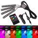 Універсальна RGB LED підсвічування зі світломузикою HR-01678 / Автомобільна Світлодіодна стрічка з пультом 0234561908 фото 1