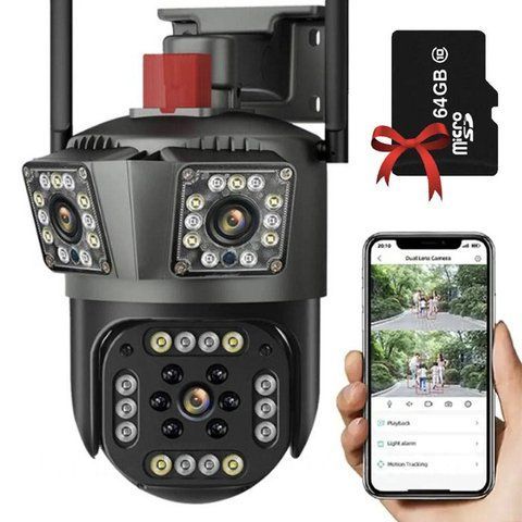 Вулична WIFI камера Wonsdar PW12-5K + Подарунок Карта пам'яті microSD 64GB / Охоронна IP камера  0234571958 фото