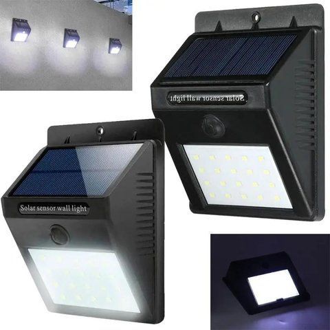 Комплект 2шт Вуличний фасадний світильник на сонячній батареї / Садовий LED світильник на сонячній панелі 0123457499 фото