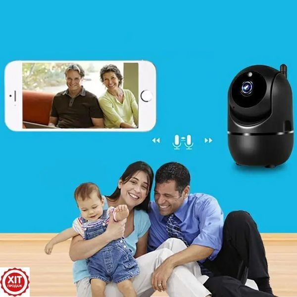 WiFi камера відеоспостереження з нічним баченням, YCC365Plus, Чорний / Вайфай камера спостереження / Відеоняня  0234577514 фото